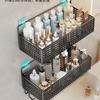 Wall-Mounted Bathroom Shelf Rack No-Drill Iron Storage Organizer Sink Toilet Shower Area Minimalist Design