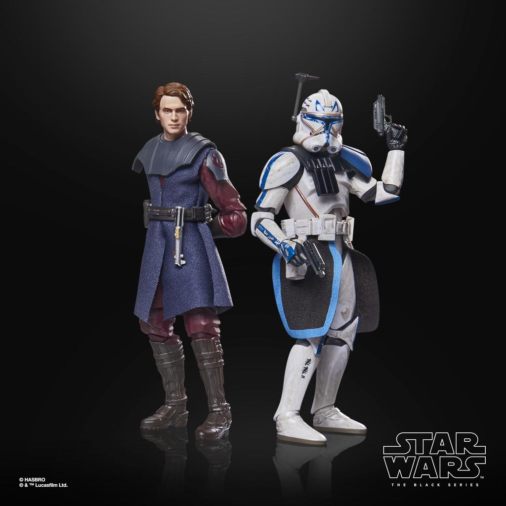 Hasbro Звездные Войны Черная Серия Энакин Скайуокер Капитан Клонов Звездные Войны Премиум Коллекция 15 см Набор из 2 Фигурок Действия Оригинальный и Рекс, (G1733)