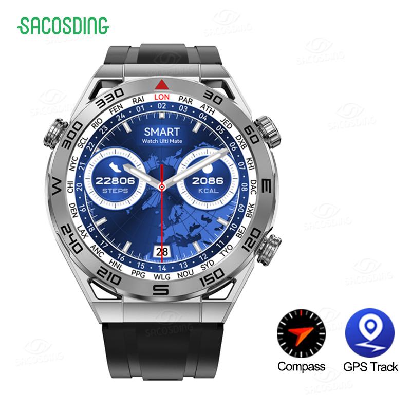 Бизнес Ultimate Smart Watch для мужчин Huawei Bluetooth Call Compass Nfc 100+ Sprots Smartwatch водонепроницаемые часы Ios