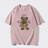 and WoShort Sleeve T-Shirts Bear Print Shirts Cotton Casual Gym Sports Summer Novelty Oversized Clothing Harajuku