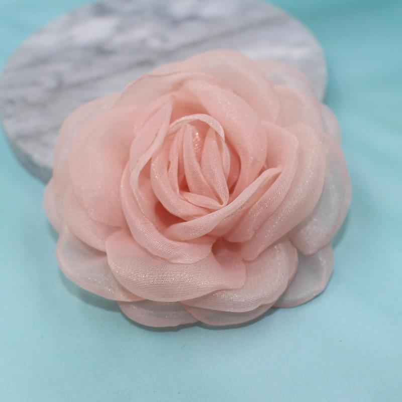 Fabric Camellia Flower Brooches For Women Clothing Jewelry Party Accessories