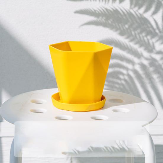 1 комплект изысканного цветочного горшка широкого применения, пластикового креативного ромбовидного цветочного горшка для дома