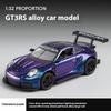 Модель легкосплавного автомобиля Porsche GT3 RS в масштабе 1/32 с инерционным механизмом в стиле ретро, игрушка мечты для любителей гонок, идеально подходит для детей и коллекционеров