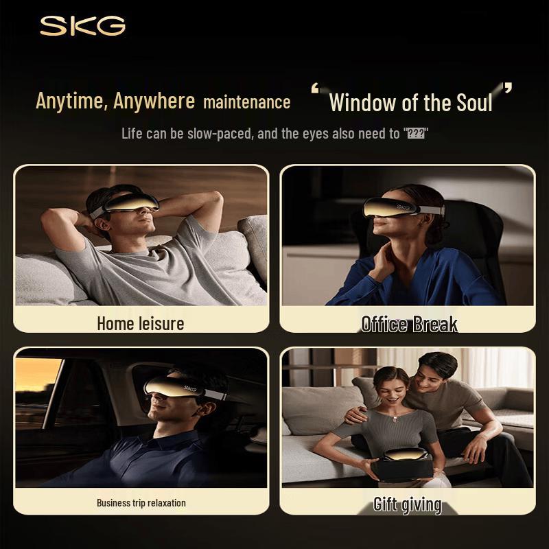 SKG E9 Smart Eye Massager with Heat, Kneading & Music CN plug (adapter included)
