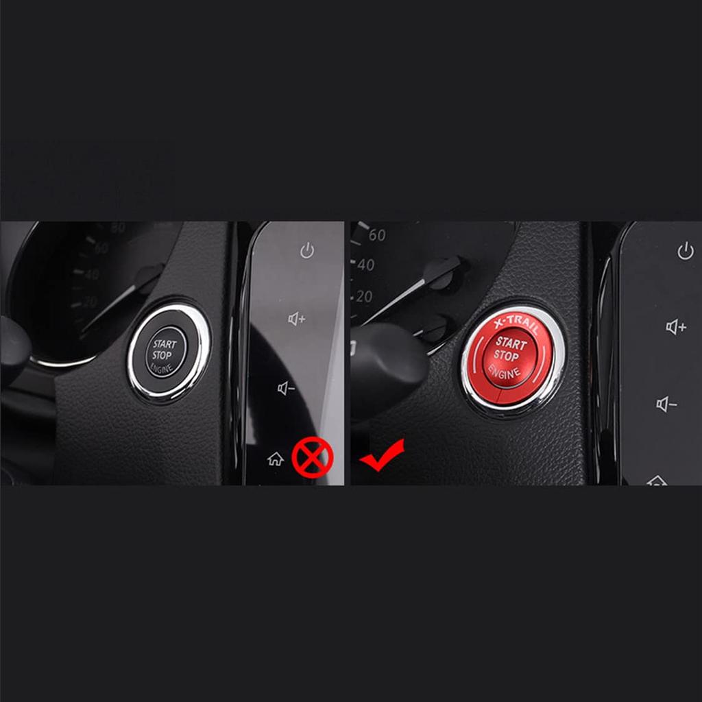 TosmisyX-TRAIL X-Trail T32 Кнопка запуска двигателя Декоративное кольцо Ручка переключателя регулировки кондиционера Металлическое декоративное кольцо Эксклюзивный дизайн