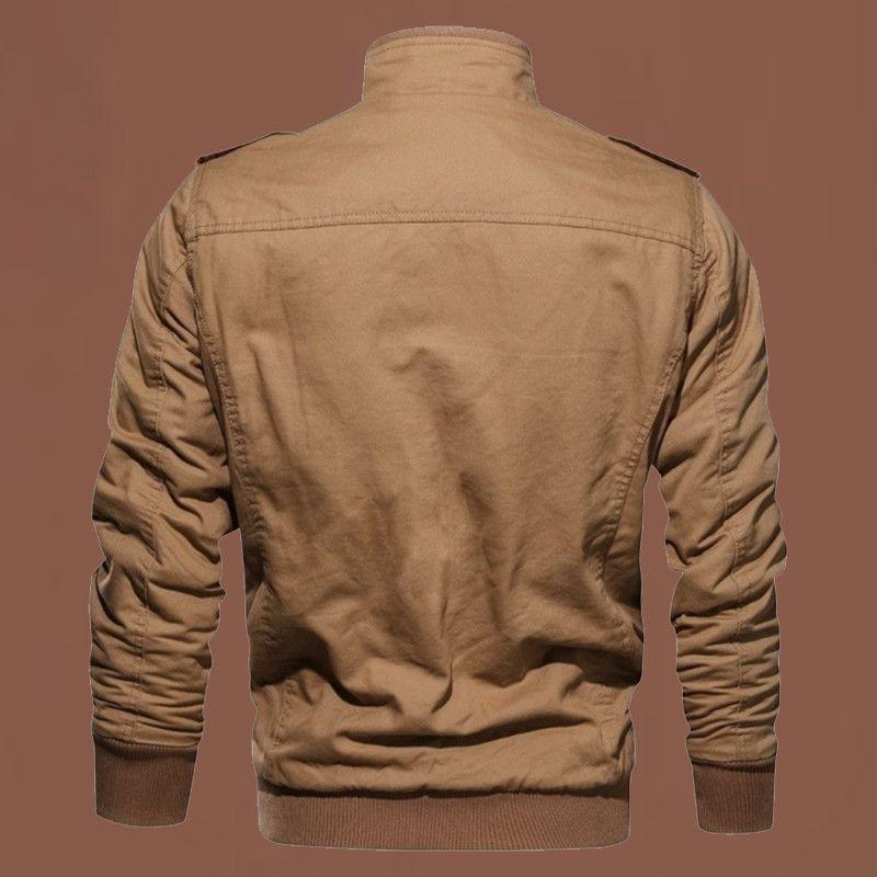 Весенне-осенняя куртка мужская хлопковая стираная военная форменная куртка большого размера 6XL с воротником-стойкой