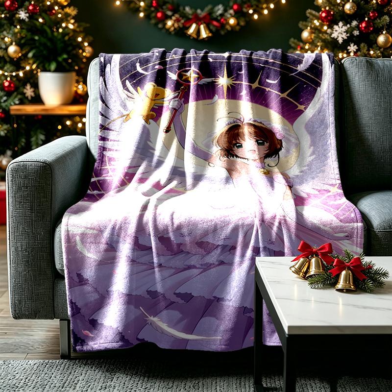 Cardcaptor Sakura Angel Blanket, Valentine's Day, Christmas Festival Gift Blankets, Home Blanket for Bed and Couch Use
