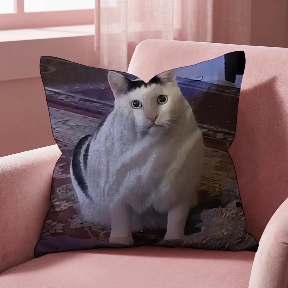 Смешные мем-подушки с кошками, чехол на подушку для разных помещений, для дома и автомобиля - Двусторонний, Мягкий и прочный для ежедневного использования