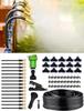 HOLIHIFI 15M Mist Outdoor Bendable Drip Irrigation Automatic Watering Set with 15 Spray Irrigation System for and Plants Shower, 360° Kit, Nozzles,