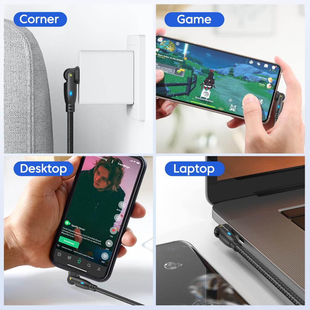 100 Вт USB C кабель 5A PD быстрая зарядка провод зарядное устройство шнур для Macbook iPad Samsung Xiaomi 180 поворотный USB к Type-C кабель 3M