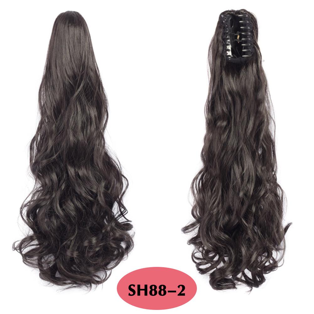 MISSQUEEN Синтетические длинные волнистые коготь клип в конский хвост накладные волосы естественного вида для женщин повседневная одежда