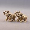Copper Lucky Elephant Small Ornaments Brass Blessing Elephant Miniature Figurine Antique Bronze Animal Statue