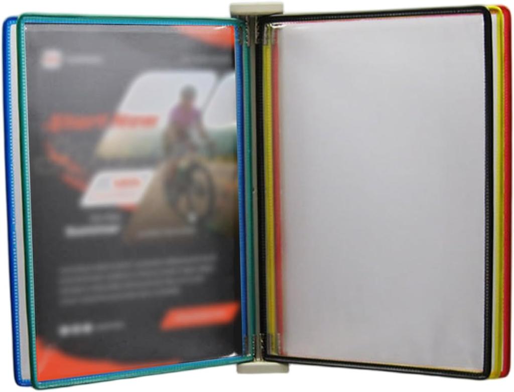 A4 Metal Wall Mounted Document Holder with Transparent Display Board 5 Removable Panels Folder Design Made in China