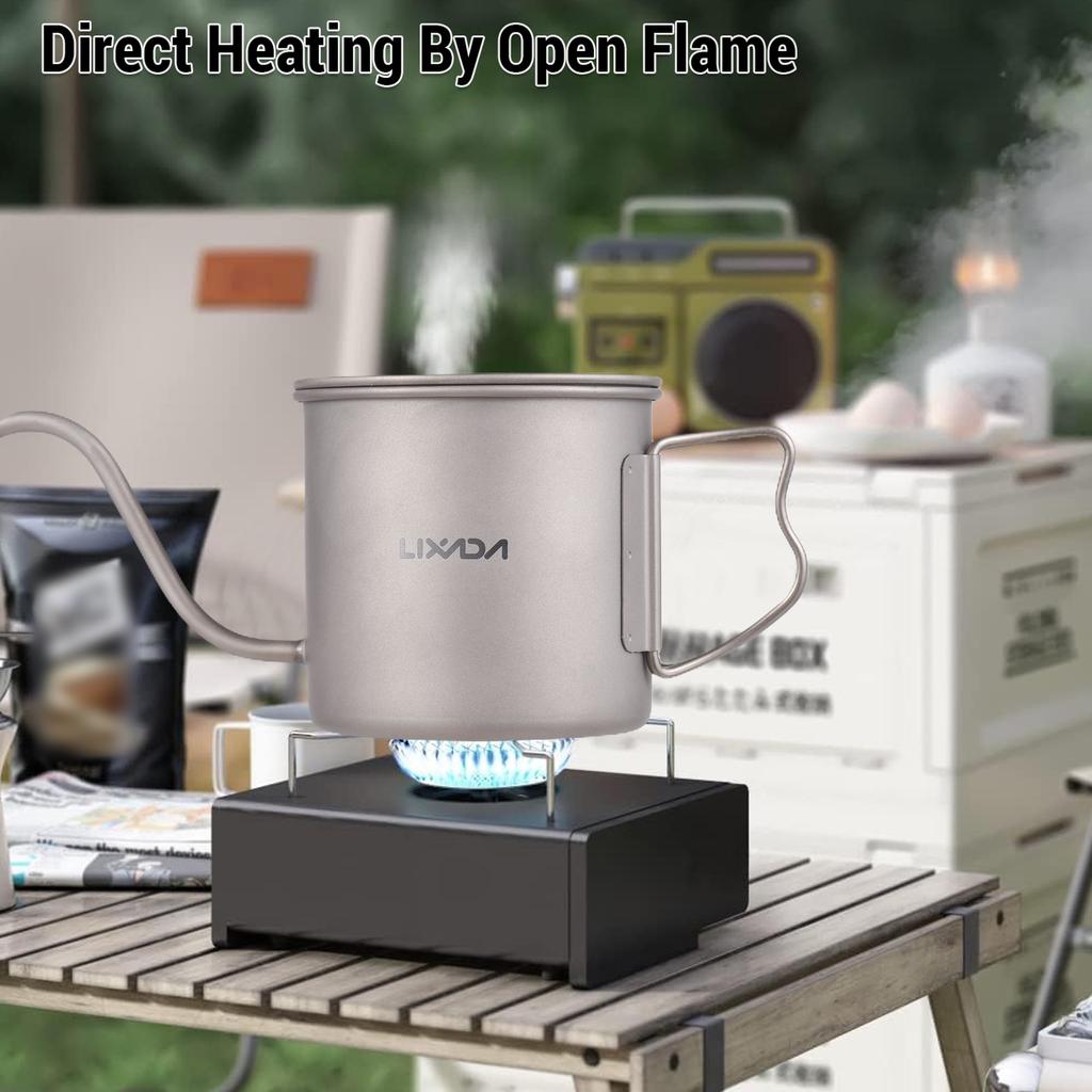 Кофейный чайник, мини-чайник для чая, воды, походный горшок, плита, кофейник, гусиная шея Ti, 400 мл