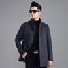 Новое зимнее двухстороннее кашемировое пальто для мужчин со съемной подкладкой, воротником-стойкой, утолщенное шерстяное пальто высшего качества
