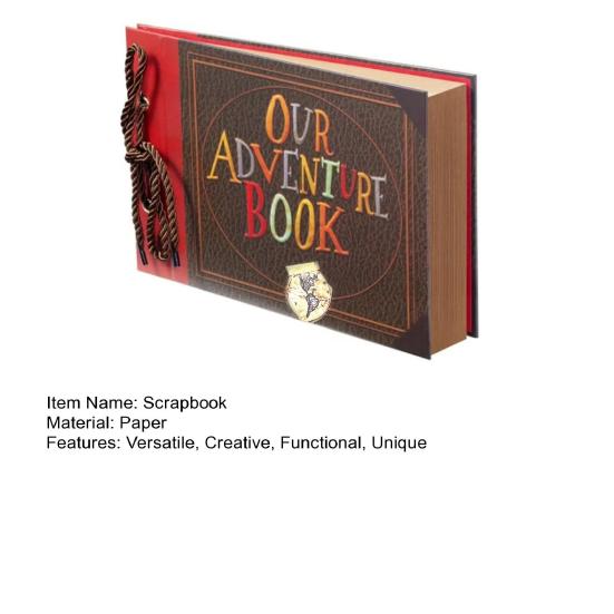 Adventure Book Scrapbook Handcrafted Photo Album with Pocket Retro Diary DIY Travel Journal Gift for Couples Anniversary Weddings Birthday Christmas