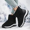 Ladies' Winter Fashionable Anti Slip Wear-resistant and Warm High Top Cotton Shoes with Added Fleece Outdoor Snow Boots