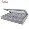 Gray Velet Fashion Portable Jewelry Ring Pendent Display Organizer Box Tray Holder Earring Jewellery Storage Case Showcase