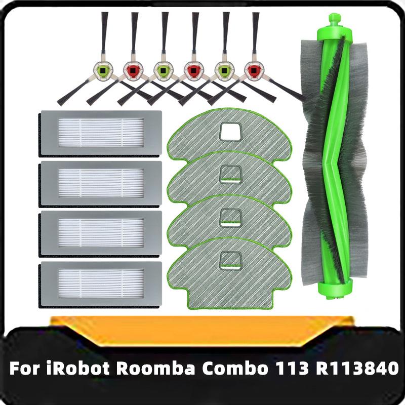 Запасные части для робота-пылесоса iRobot Roomba Combo R113840, сменная основная щетка, боковая щетка, фильтр Hepa, салфетки для швабры