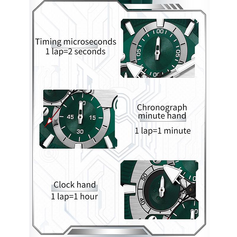 Business Men's Quartz Watch Three Eye Six Needle Chronograph Waterproof Night Light Calendar Men's Quartz Watch