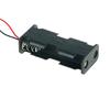1Pc Black Plastic Battery Holder Case W Wired For 2 X Aa Batteries