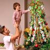 Large Green Bow Christmas Bow Ribbon Tree Topper Christmas Decorations  New Year Party