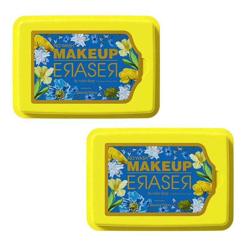 Цвет Глубокое Очищение Макияж Стирающие Салфетки 30 Штук (желтый) 1 шт., 2 шт., Упаковка 30 листов, 30 листов, 2 шт.