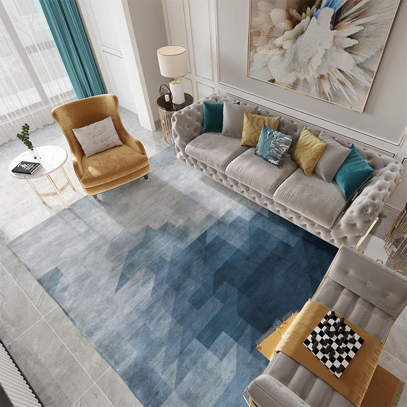 Главная Печатный диванный ковер Геометрический прямоугольный скандинавский печатный ковер Минималистский ковер