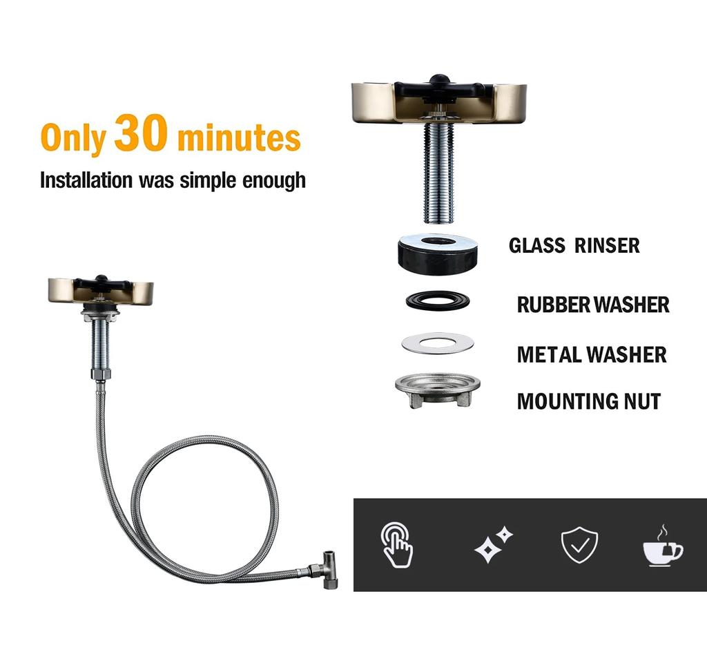 Смеситель для мойки, стакан, ополаскиватель, мойка, нержавеющая сталь, металл, очиститель высокого давления, бутылка, автоматическая мойка, чашки, домашний бар, кофе, чай