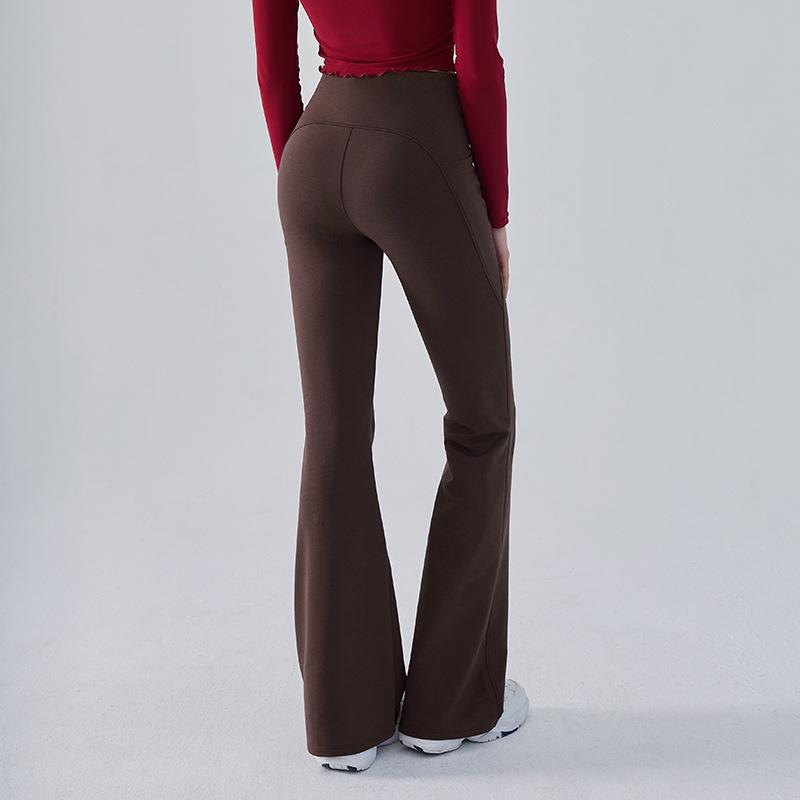 Брюки для йоги микро-клеш с высокой талией, с эффектом «персика» и контролем живота