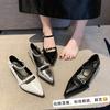 Fashion and Thin Temperament Pointed Head Thick Heel Mary Jane Single Shoes Women's Autumn New Skirt Single Shoes