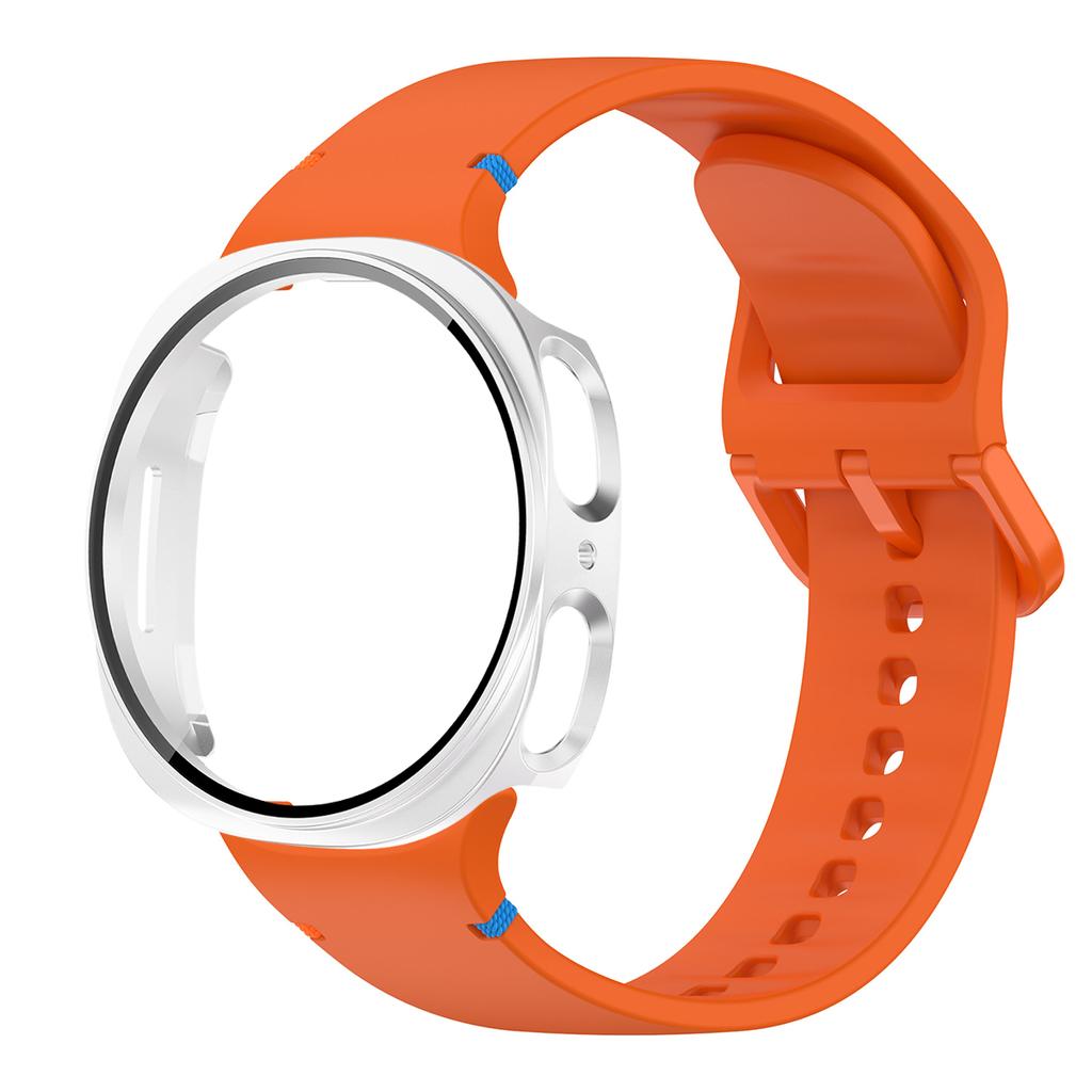 Силиконовый ремешок для Samsung Galaxy Watch 8 40 44 мм с чехлом Защитная пленка на экран Бампер для умного ремешка Наручные аксессуары