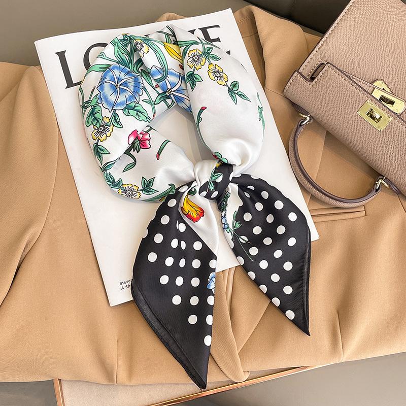 Luxury Brand Scarves for Women Shawl Print Silk Satin Hijab Scarf Female Bandana 70*70cm Square Shawls Scarfs For Ladies