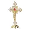 Metal Enamel Crosses Enamel Coating Anti Rust Gold White Crosses Wall Decor for Dining Table
