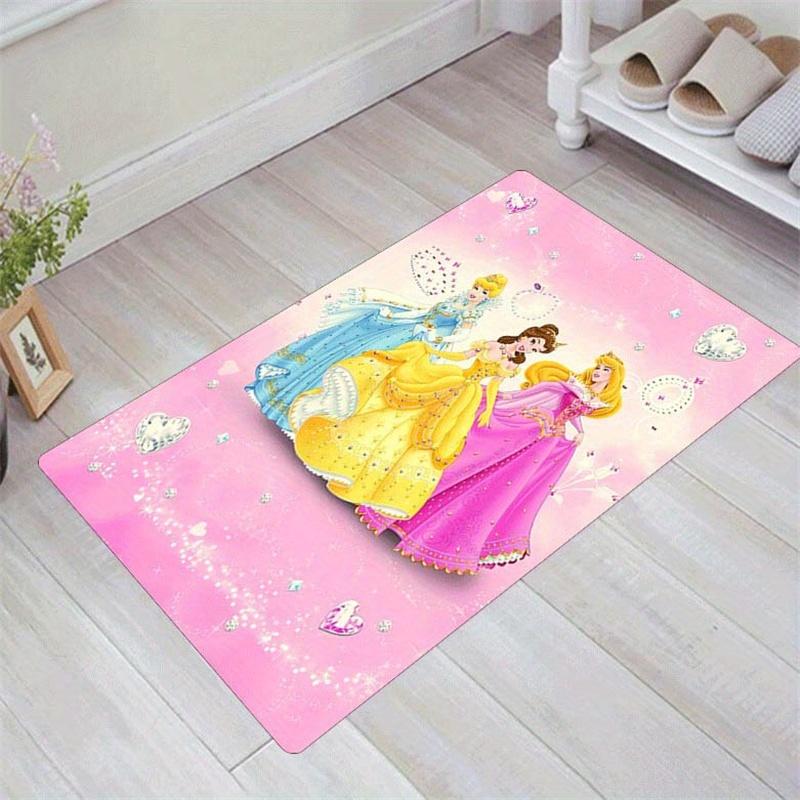 1pc Princess Pattern Area Rug Soft Flannel Floor Mat for Living Room,Office,Bedroom and Carpet