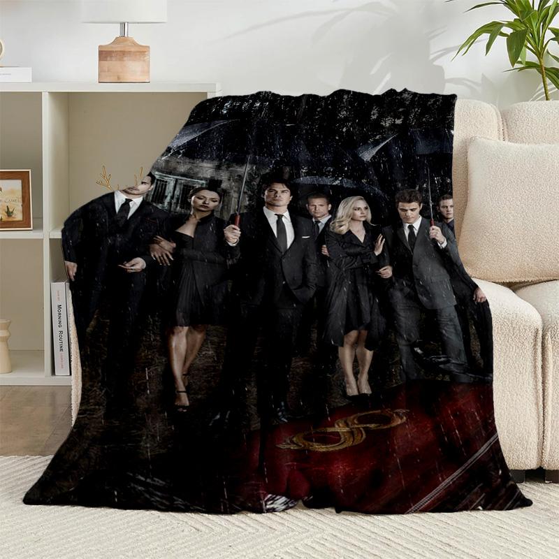 1PC Vampire movies Flannel Blanket Gift, Suitable for Both Men And Women, Soft Ideal for Beds And Sofa, Birthday Or Christmas Gift