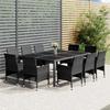 VidaXL 11 Pcs Garden Dining Furniture Patio Dining Set Table and Dining Chairs Outdoor Lounge Set 3058563