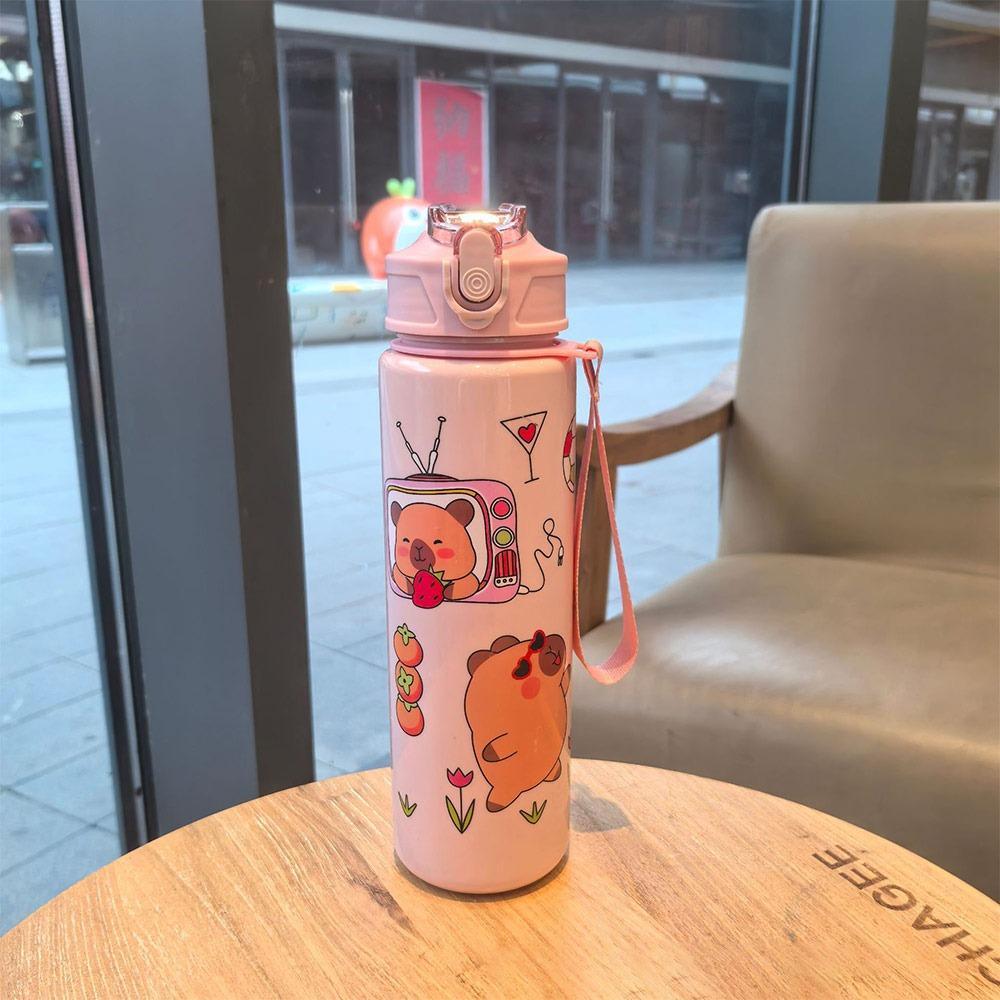 Plastic Water Bottle with Straws Sports Cup Convenient Water Cup  Outdoor Travel