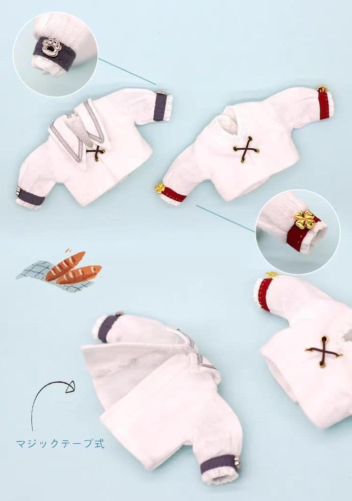 Obitsu 11 OB11 Size Costume for Obitsu Dolls Little Red Riding Hood and Big Bad Wolf Cosplay Costume with Wolf Cute Costume Red Riding (11cm Body),