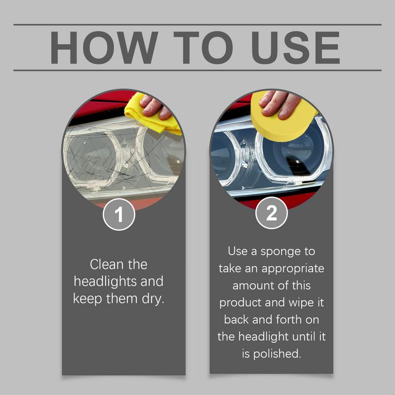 Восстановление фар автомобиля Полировка для обновления фар Очиститель для ремонта фар Полировка линз фар Ремонт фар