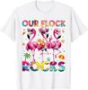 Our Flock Rocks Flamingo Summer Vacation Family Matching T-Shirt