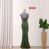 European and American new sexy hip-wrapped slim tube top three-dimensional flower feather sequined dinner party dress
