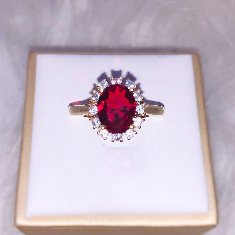 BELLA BOX Gorgeous Oval Blue Cubic Zirconia Ring Wedding Ceremony Party Luxury Accessories Women Elegant Design Fashion Jewelry