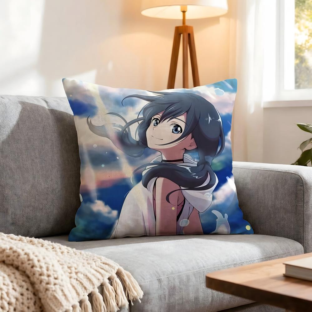 Anime Weathering with You Cushion Cover Pcs Decorative Covers Soft Cushion Case for Sofa Couch Decor x x Pillowcases