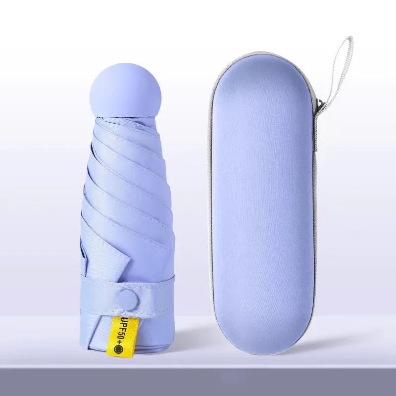 Мини-зонт-капсула, солнечный и дождливый зонт Dualuse, непромокаемый солнцезащитный зонт, портативный зонт для путешествий на открытом воздухе, путешествия