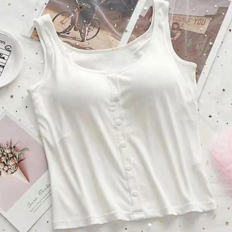 Бюстгальтер цельный жилет Женская футболка без рукавов Топ с маленькими подтяжками и подкладкой для бюстгальтера Бюстгальтер