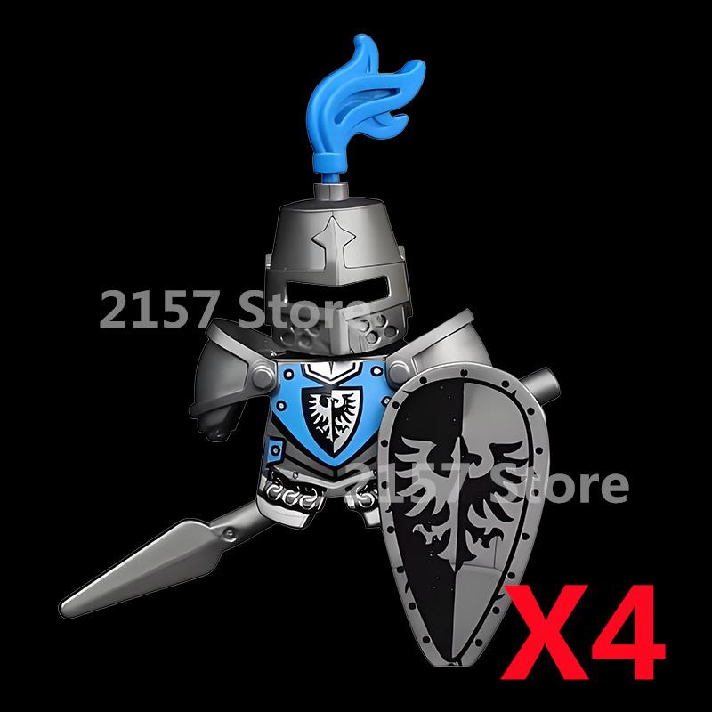 Средневековый Замок Солдат Фигурки Действия Строительные Блоки Дракон Аниме Рыцарь Аксессуар Боевой Конь Ополчение Шлем Щит Игрушка Подарок S015