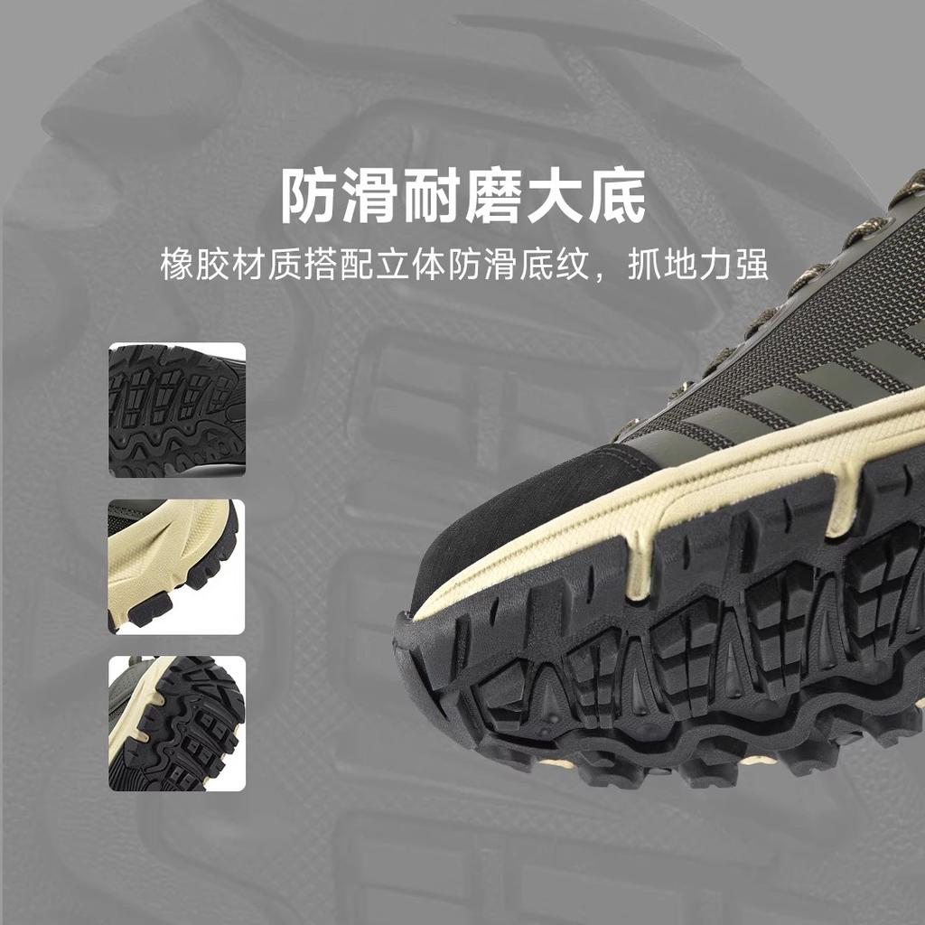 WALK SOUL men's simple and fashionable casual shoes, outdoor hiking and mountaineering shoes, waterproof and wear-resistant sports shoes