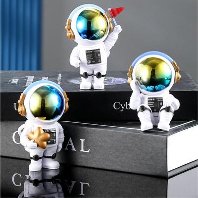 Фигурки космонавтов, рождественские смолы, космонавт, скульптура Луны, декоративные статуи космонавтов, миниатюры, подарок для детей, игрушки, домашний декор
