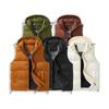 Осенне-зимний теплый и холодный однотонный жилет с капюшоном из высококачественного хлопка для мужчин и женщин, повседневный, модный и утолщенный